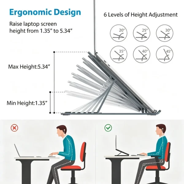 Foldable Aluminum Alloy Laptop Stand
