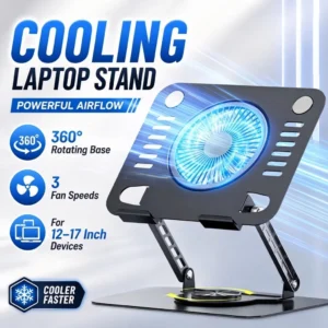 360 Rotating Cooling Laptop Stand