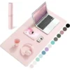 Large PU Leather Desk Mouse Pad