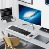 White Topographic Map Gaming Mouse Pad