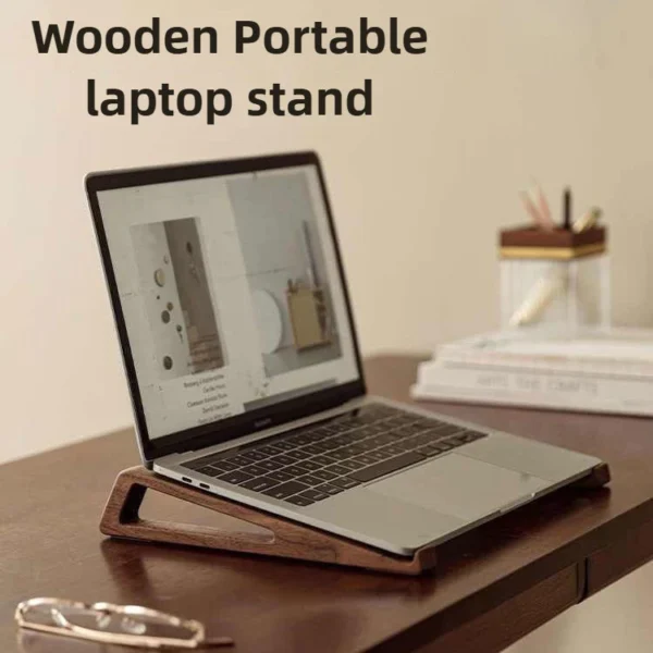 Solid Wood Portable Laptop Stand