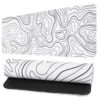 White Topographic Map Gaming Mouse Pad
